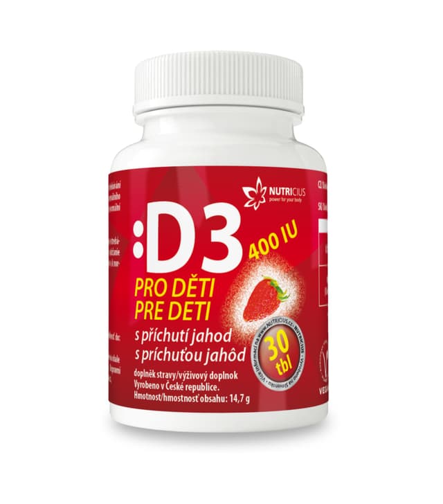 Vitamín D3 400 IU pro děti 30 tablet